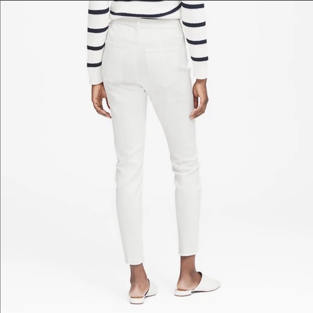White high rise skinny jeans